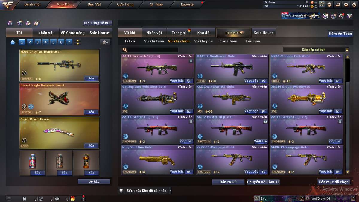 shop acc cf uy tin gia re